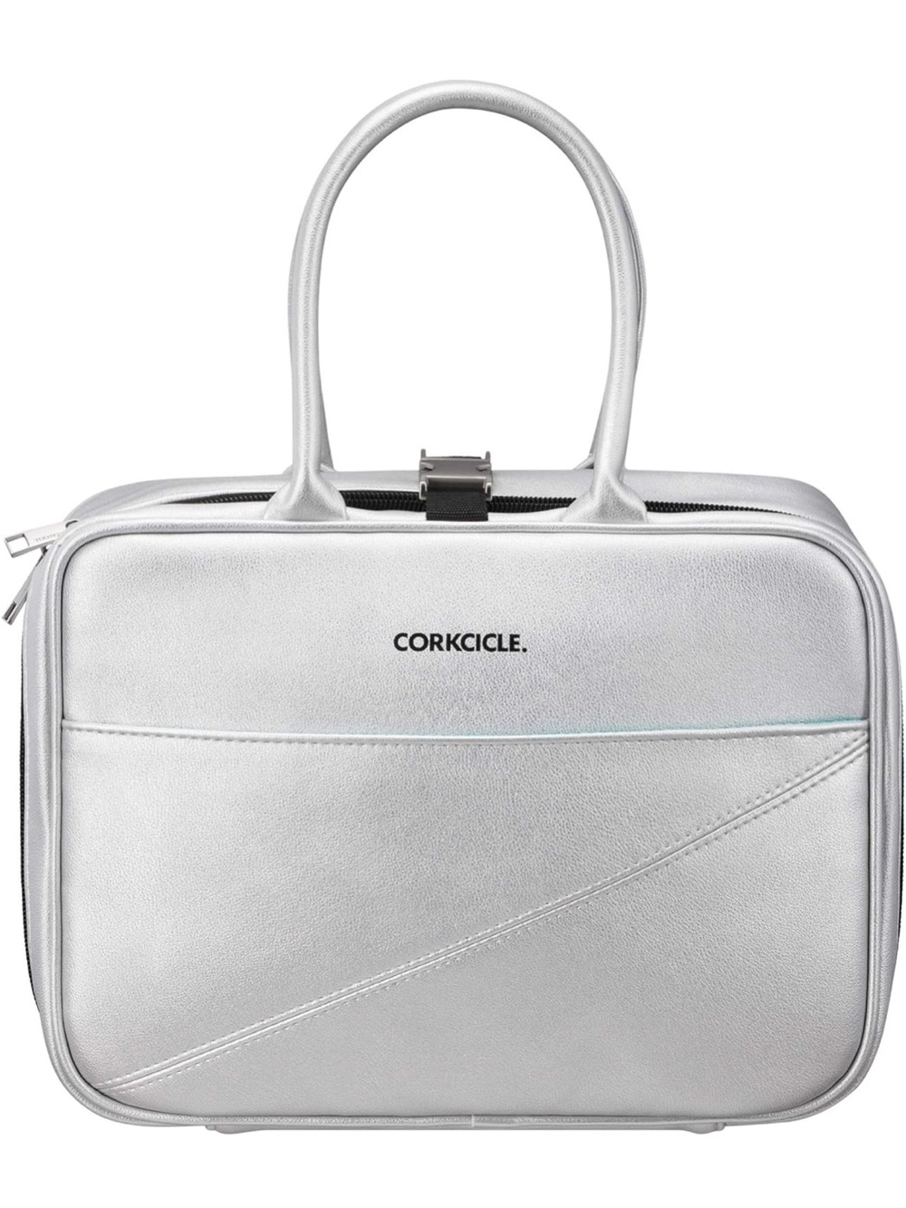 LIKE NEW Corkcicle Metallic Silver Insulated Lunchbox